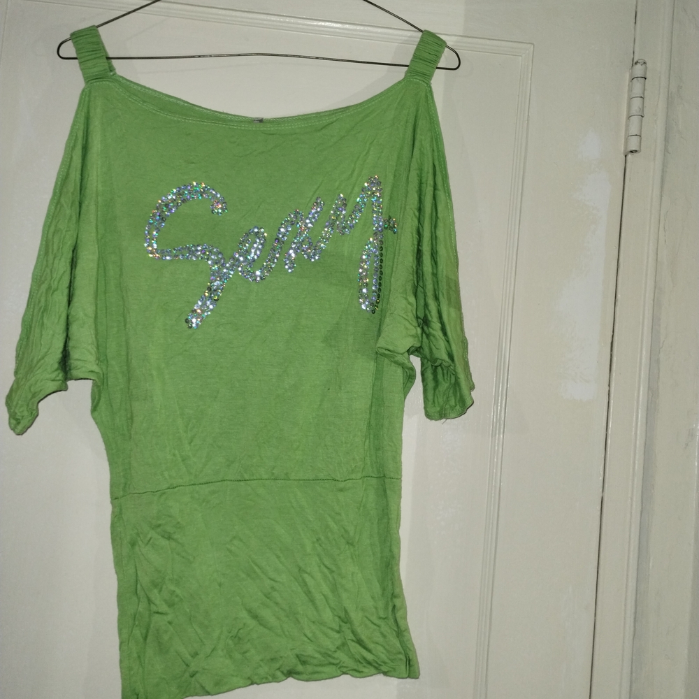 Green Off-Shoulder Women's Skirt